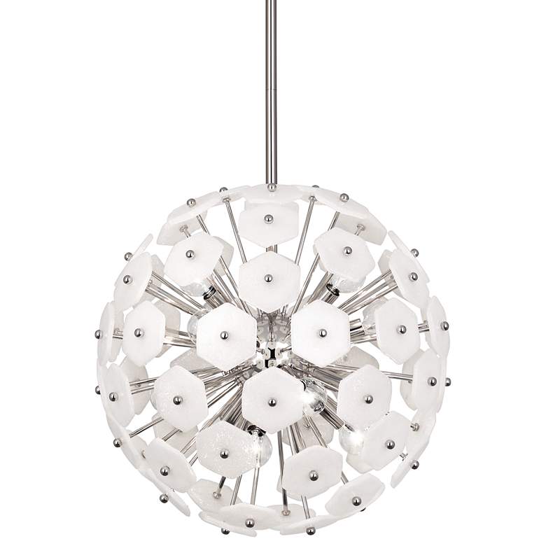 Image 1 Jonathan Adler Vienna 18 3/4"W Polished Nickel Pendant Light