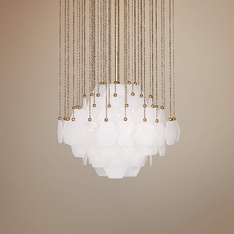 Image 1 Jonathan Adler Vienna 26 3/4" Wide Aged Brass Chandelier