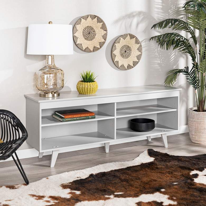 Image 1 Jones 58" Wide Gray Wood Modern TV Media Console