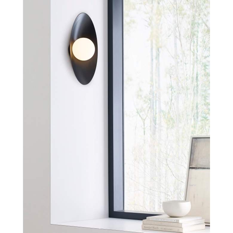 Image 4 Joni 13" High Matte Black LED Wall Sconce more views