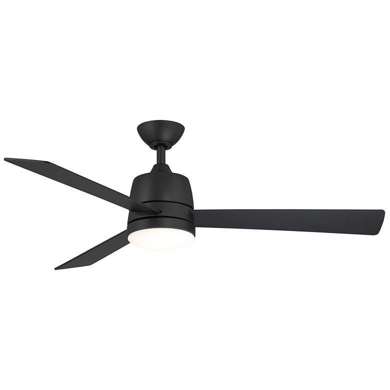 Image 1 Joplin 52" Matte Black Hardwired Wall Control LED Ceiling Fan
