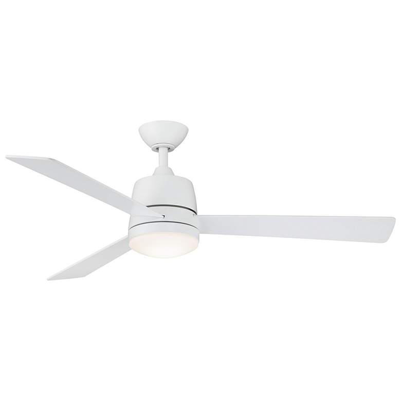 Image 1 Joplin 52" Matte White Hardwired Wall Control LED Ceiling Fan