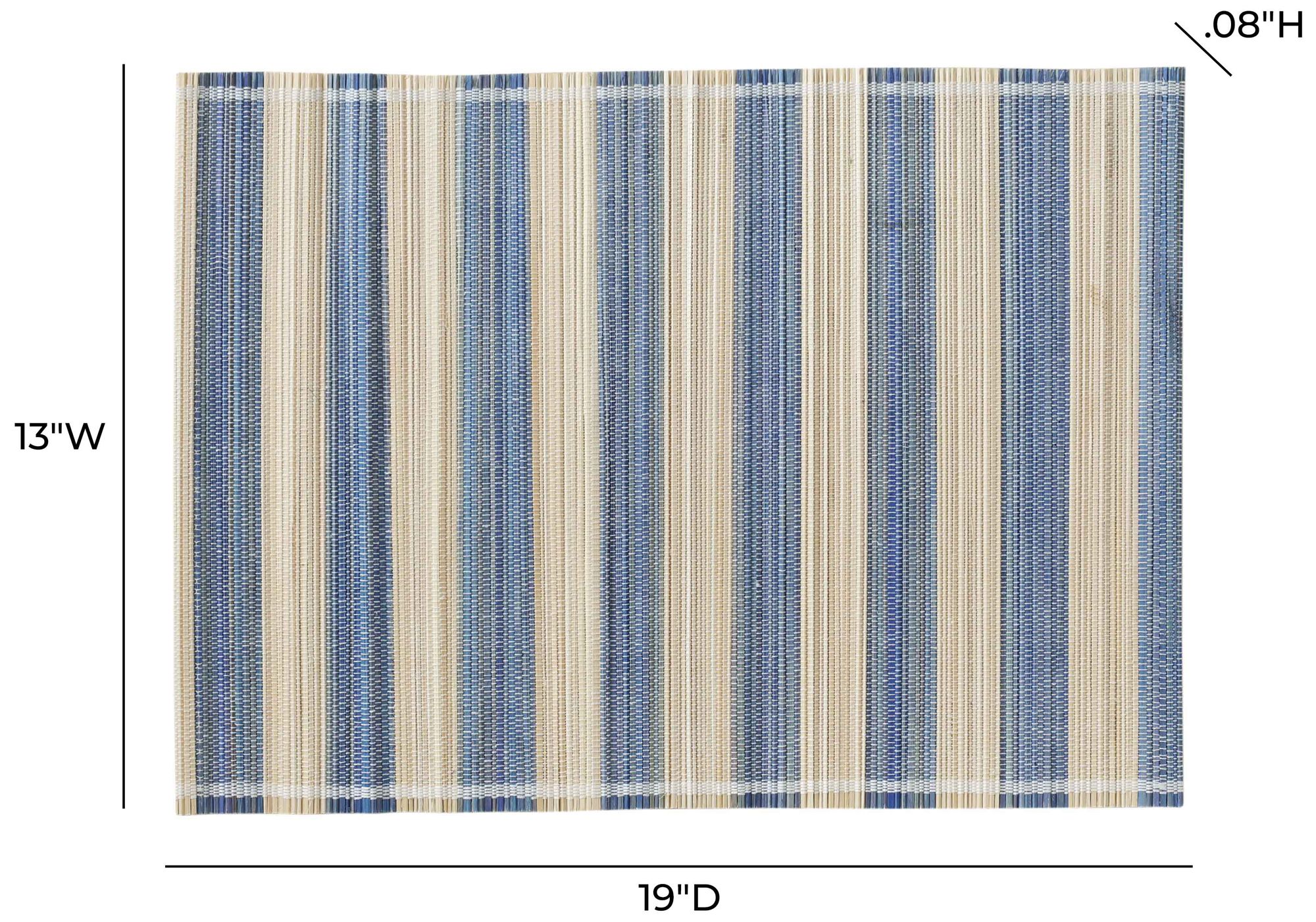 Image 5 Jora Faded Blue Bamboo Placemat - Set of 4 more views