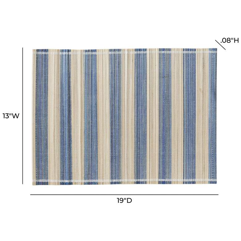 Image 5 Jora Faded Blue Bamboo Placemat - Set of 4 more views