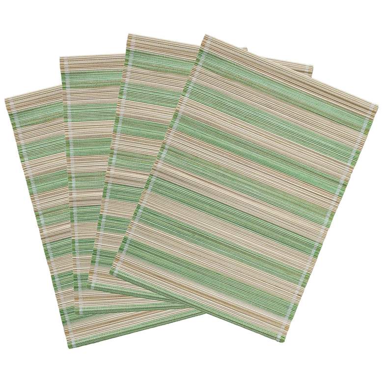 Image 1 Jora Faded Green Bamboo Placemat - Set of 4