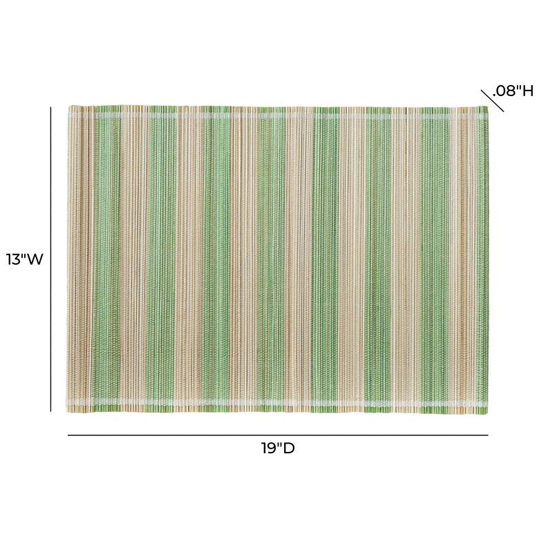 Image 5 Jora Faded Green Bamboo Placemat - Set of 4 more views