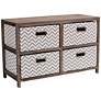 Jorah 28 1/4" Wide Gray and White 4-Basket Storage Cabinet