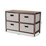 Jorah 28 1/4" Wide Gray and White 4-Basket Storage Cabinet
