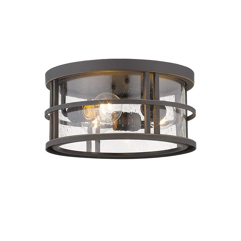 Image 4 Jordan 12"W Oil-Rubbed Bronze 3-Light Outdoor Ceiling Light more views