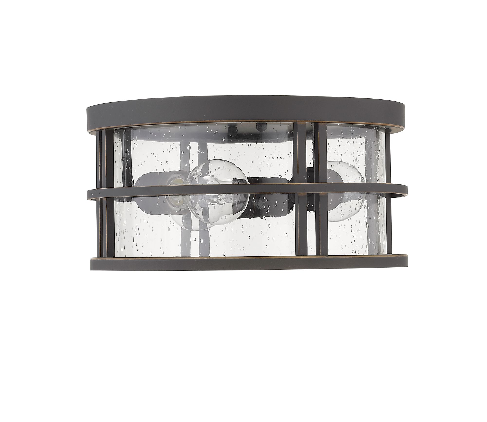 Image 6 Jordan 12"W Oil-Rubbed Bronze 3-Light Outdoor Ceiling Light more views