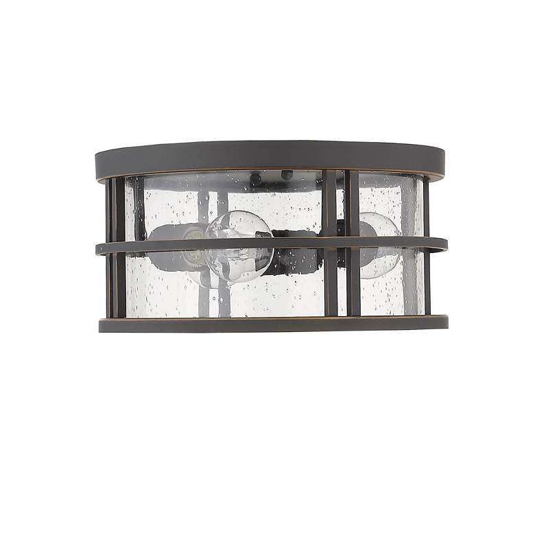 Image 6 Jordan 12"W Oil-Rubbed Bronze 3-Light Outdoor Ceiling Light more views