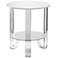 Jordan 18 1/2" Wide White and Acrylic Modern Accent Table