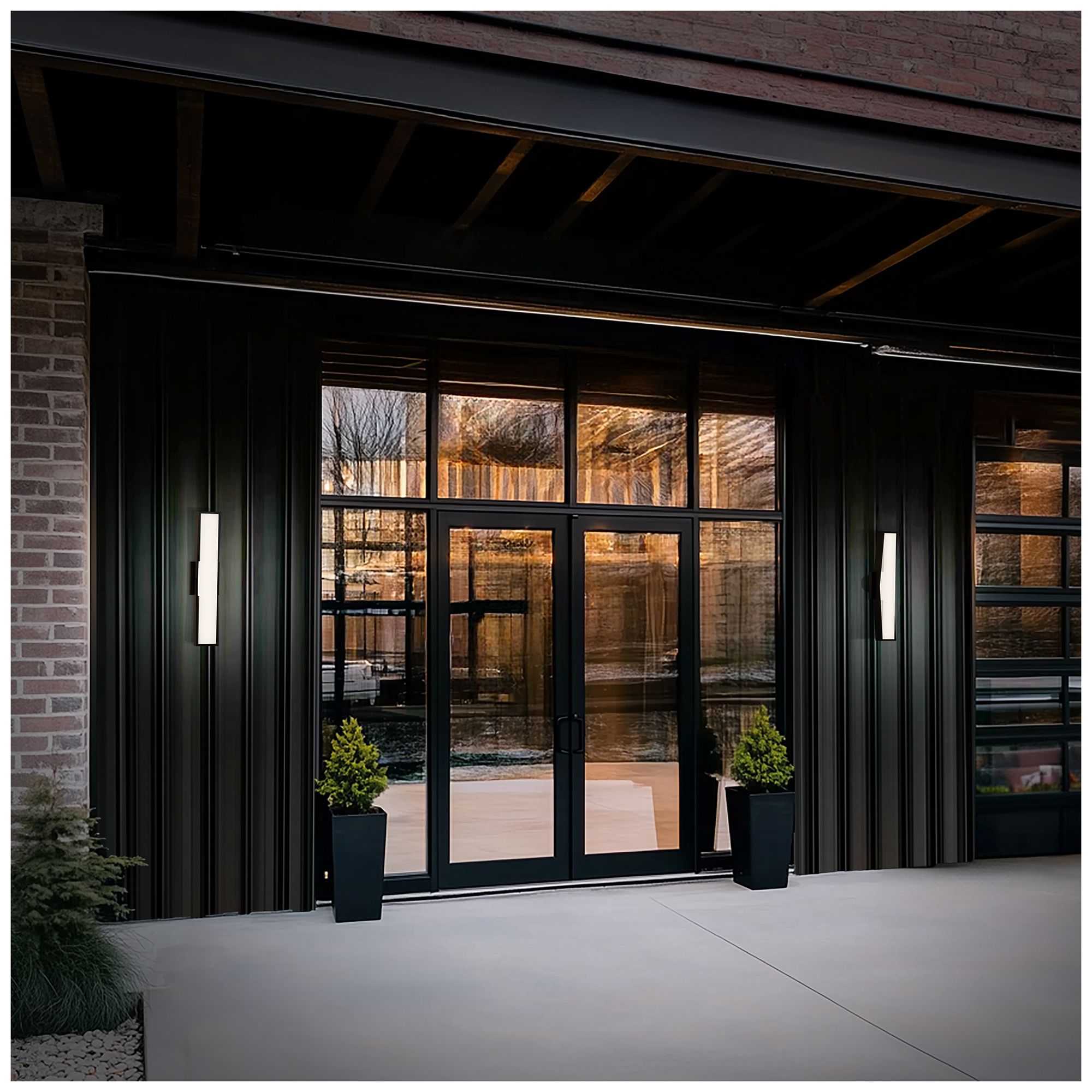 Image 5 Jordan 24"H x 5.25"W 1-Light Outdoor Wall Light in Black more views