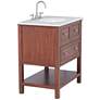 Jordan 32" Wide 1-Drawer Teak Wood Single Sink Vanity in scene