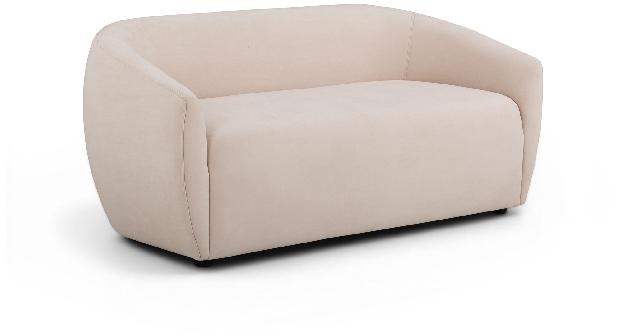 Image 2 Jordan Blush Pink Textured Velvet Loveseat more views