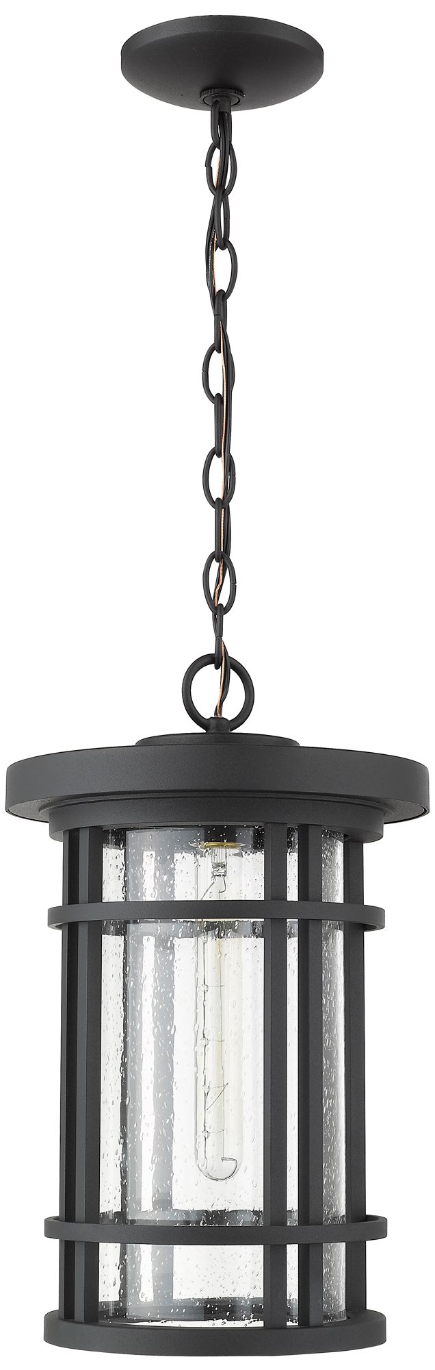 Image 5 Jordan by Z-Lite Black 10 inch 1 Light Outdoor Chain Mount Ceiling Fixture more views