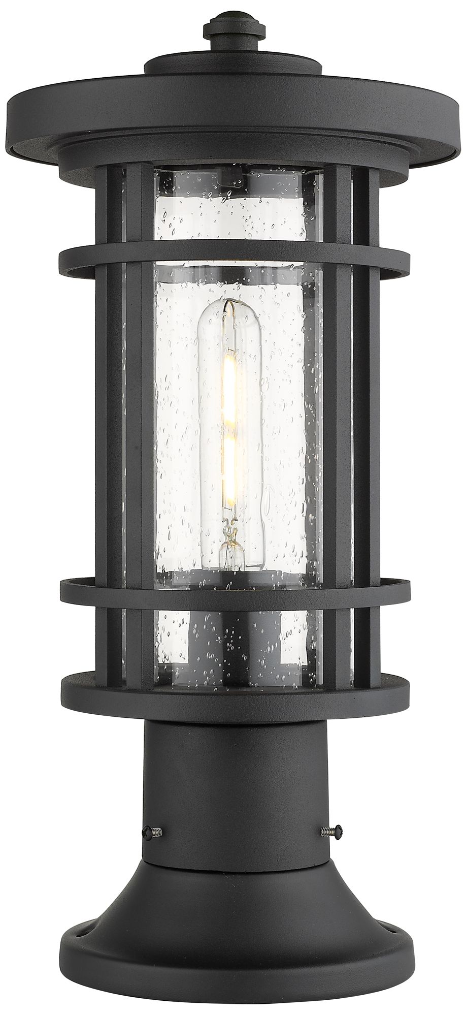 Jordan by Z-Lite Black 16.75 inch 1 Light Outdoor Pier Mounted Fixture