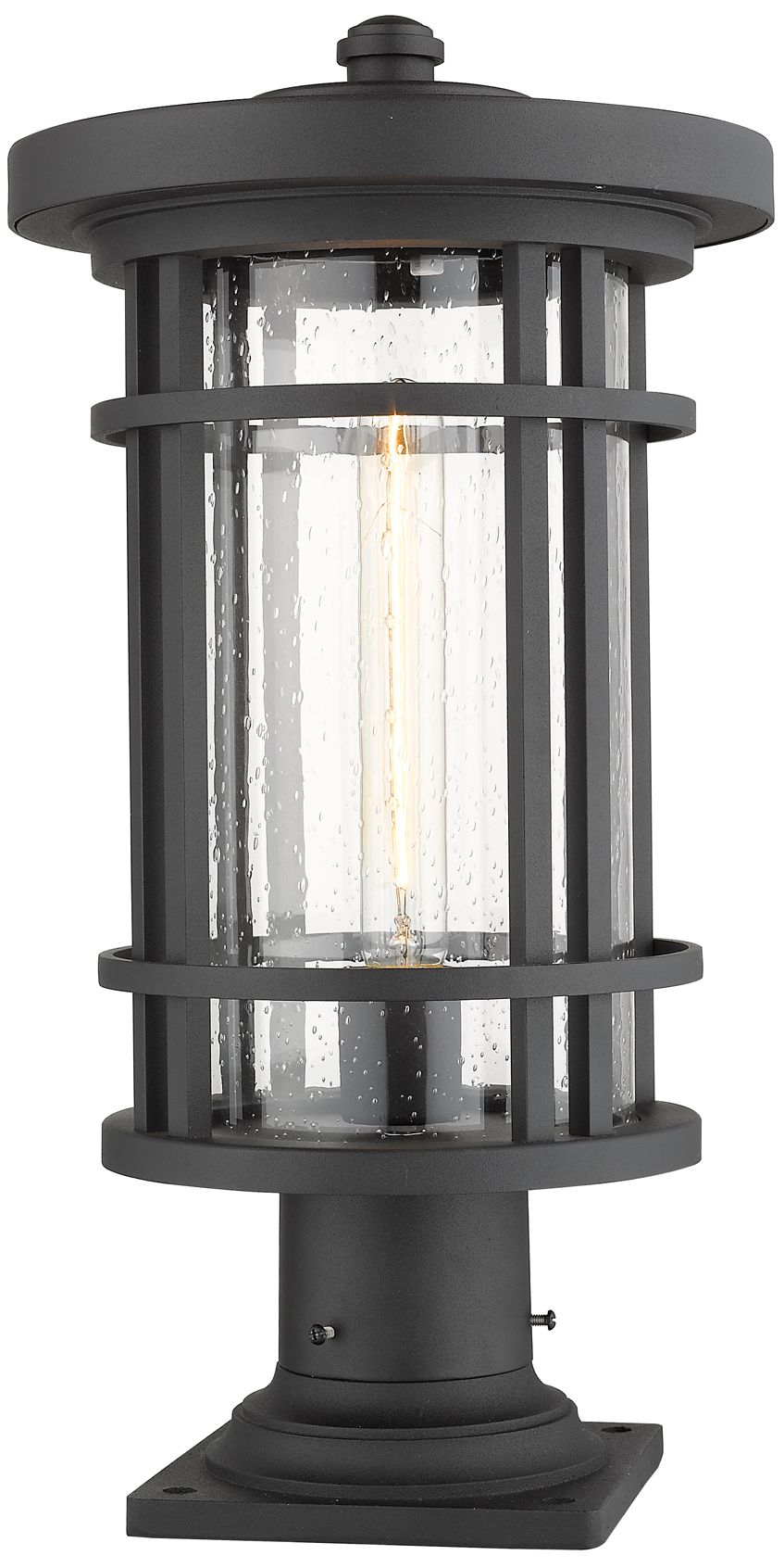 Image 5 Jordan by Z-Lite Black 19.75 inch 1 Light Outdoor Pier Mounted Fixture more views