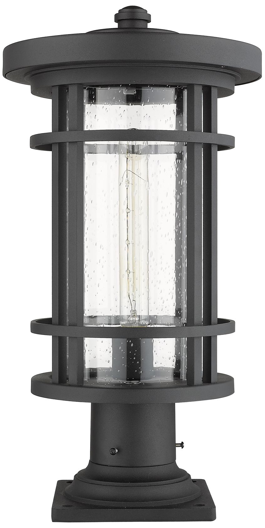 Image 6 Jordan by Z-Lite Black 19.75 inch 1 Light Outdoor Pier Mounted Fixture more views