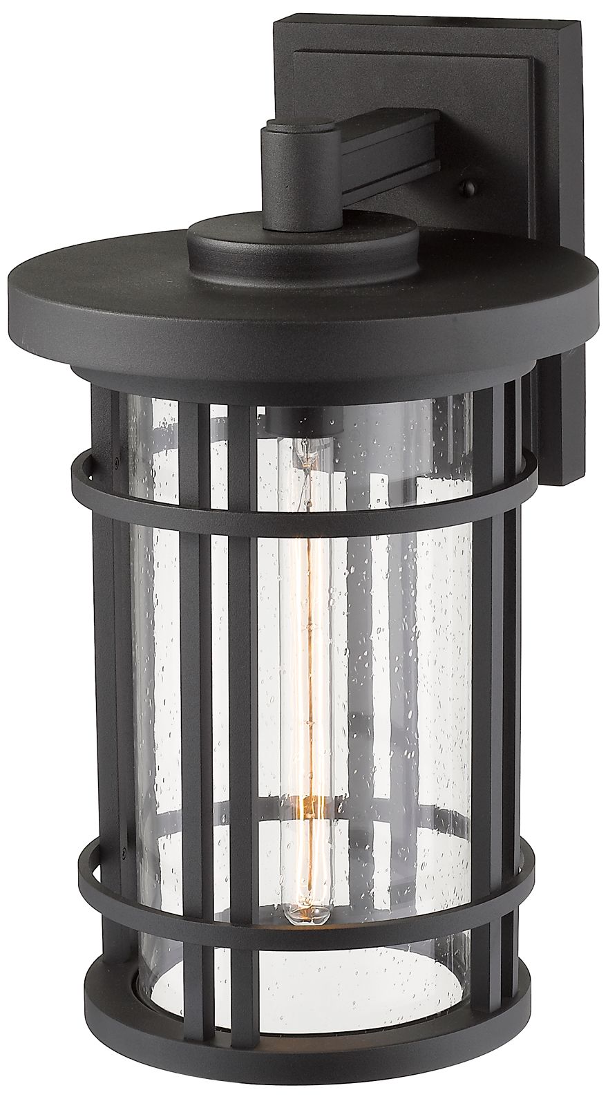 Image 5 Jordan by Z-Lite Black 20 inch 1 Light Outdoor Wall Sconce more views