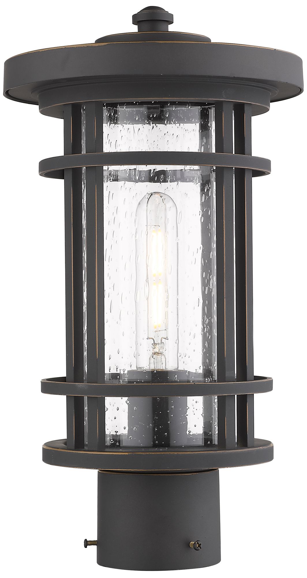 Jordan by Z-Lite Oil Rubbed Bronze 14.75 inch 1 Light Post Mount Fixture