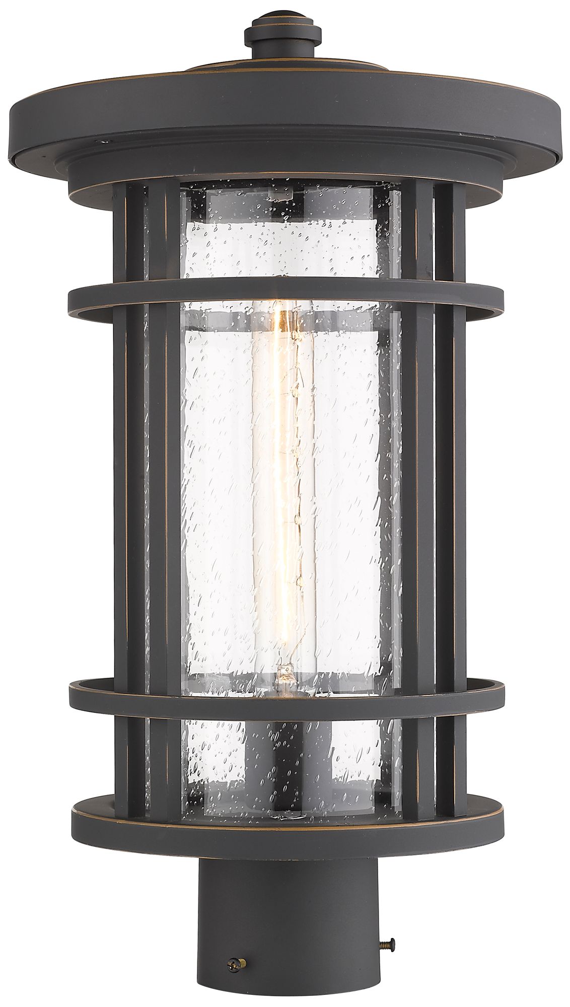 Jordan by Z-Lite Oil Rubbed Bronze 17.75 inch 1 Light Post Mount Fixture