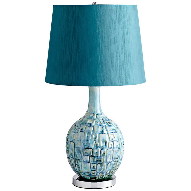 Image 1 Jordan Ceramic Teal Table Lamp