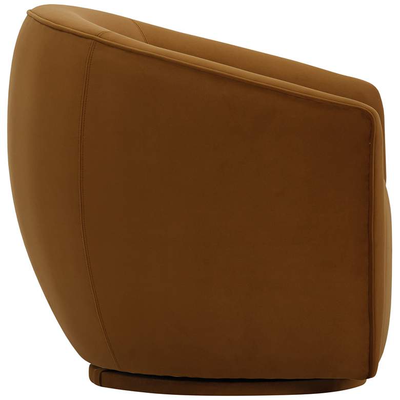 Image 4 Jordan Cognac Velvet Swivel Armchair more views