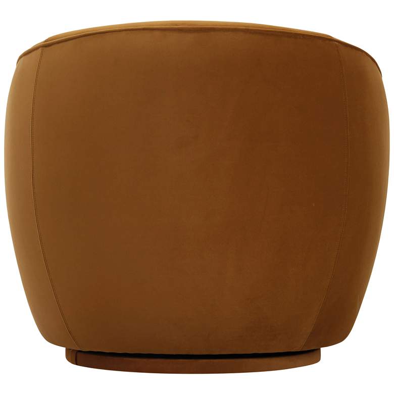 Image 5 Jordan Cognac Velvet Swivel Armchair more views