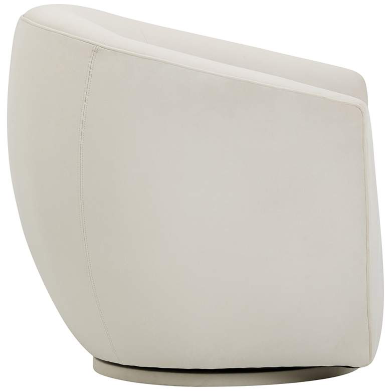 Image 4 Jordan Cream Velvet Swivel Armchair more views