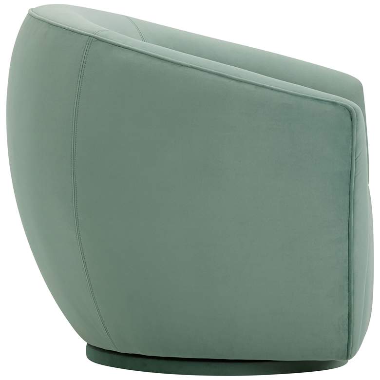 Image 4 Jordan Sea Blue Velvet Swivel Armchair more views