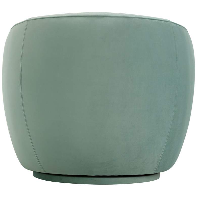 Image 5 Jordan Sea Blue Velvet Swivel Armchair more views