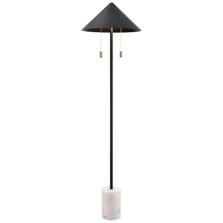 Image 1 Jordana 58" High 2-Light Floor Lamp - Matte Black - Includes LED Bulb