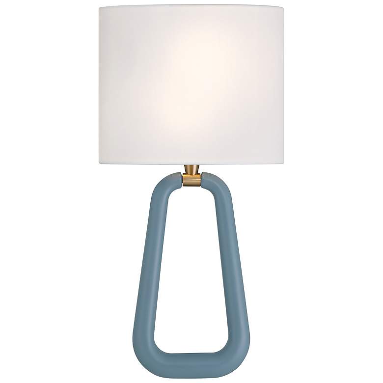 Image 2 Jori 2 Light Aged Brass + Blue Sconce