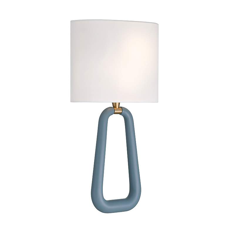 Image 4 Jori 2 Light Aged Brass + Blue Sconce more views