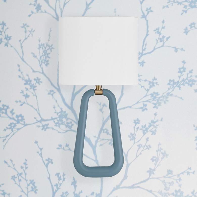 Image 7 Jori 2 Light Aged Brass + Blue Sconce more views