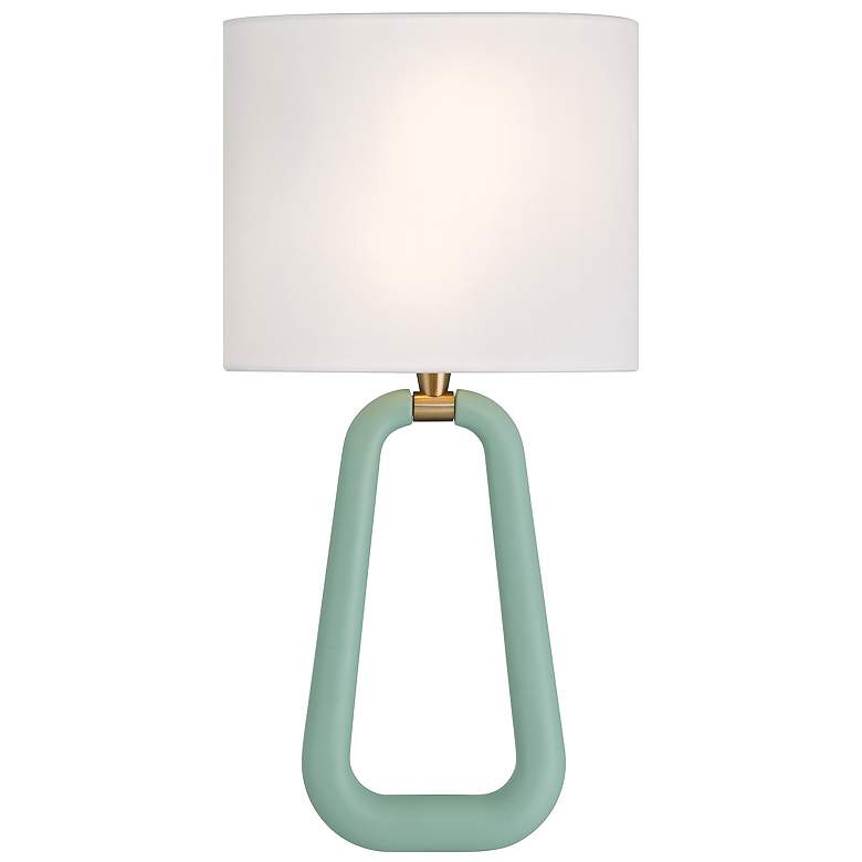 Image 2 Jori 2 Light Aged Brass + Green Sconce