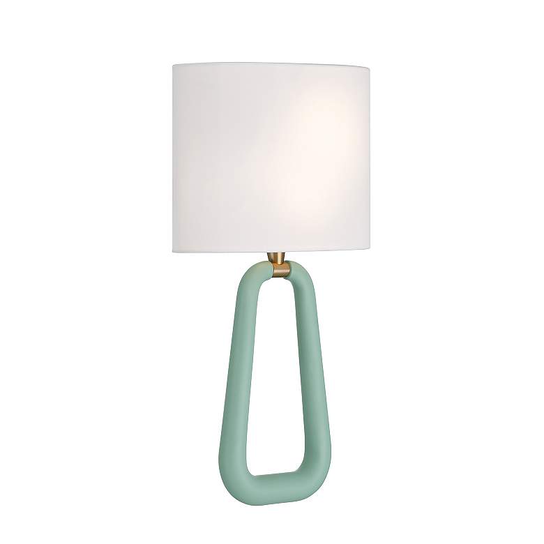 Image 4 Jori 2 Light Aged Brass + Green Sconce more views