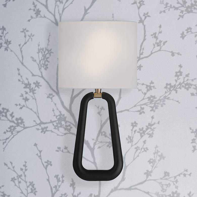 Image 1 Jori 2 Light Aged Brass + Matte Black Sconce
