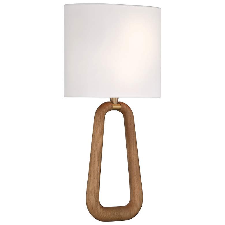 Image 3 Jori 2 Light Aged Brass + Wood Sconce more views