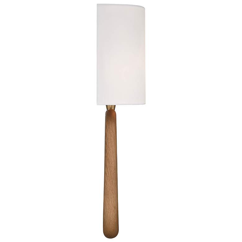 Image 4 Jori 2 Light Aged Brass + Wood Sconce more views