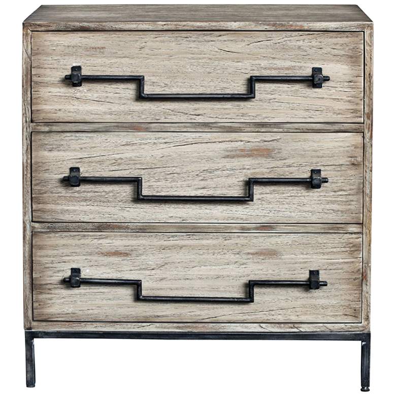 Image 2 Jory 30 inch Wide Aged Wood Farmhouse Accent Cabinet