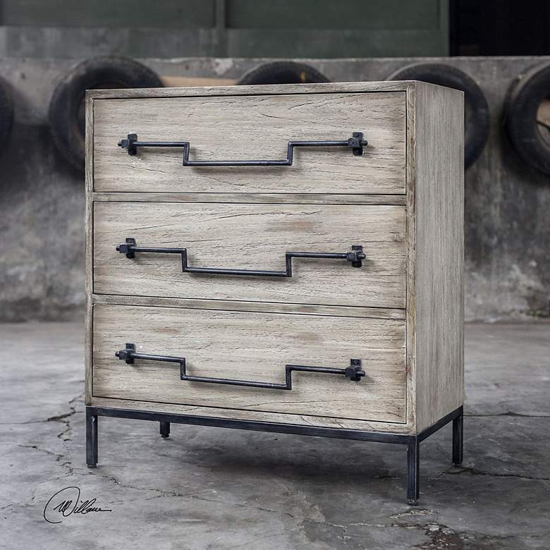 Image 2 Jory 30" Wide Aged Wood Farmhouse Accent Cabinet