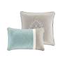 Josefina Seafoam and White 8-Piece Queen Comforter Bed Set