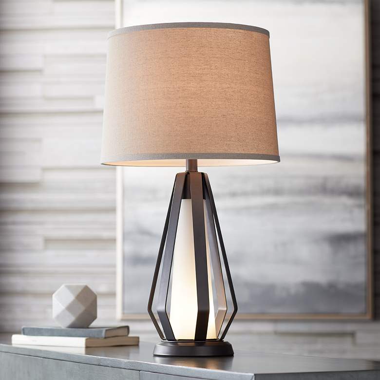 Image 1 Joseph Metal Table Lamp with LED Night Light