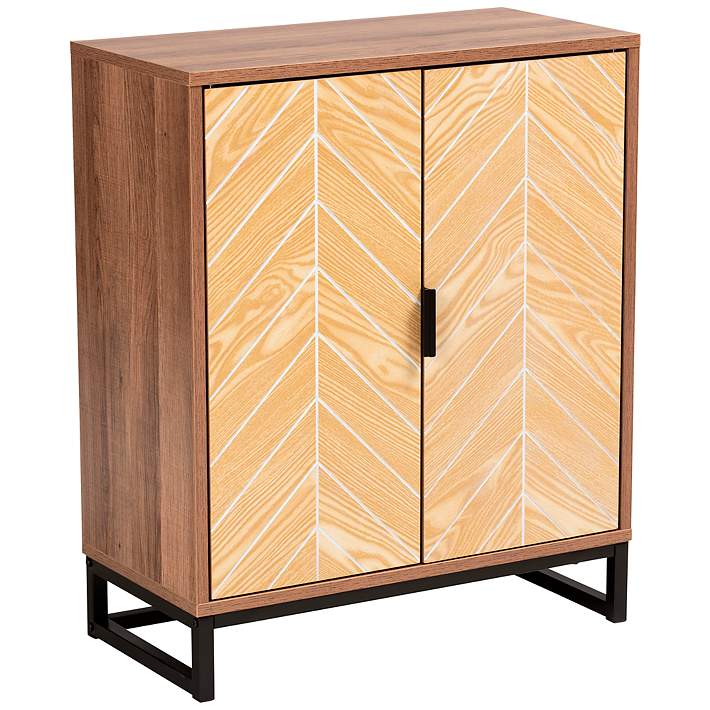 YIYIBYUS 9.65 in. x 9.45 in. Brown Wood Square Storage Cabinet