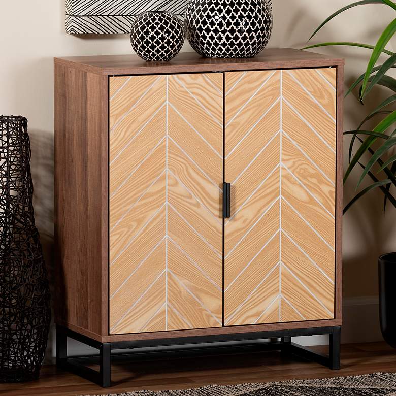 Image 1 Josephine 23 1/2" Wide Walnut Brown 2-Door Storage Cabinet