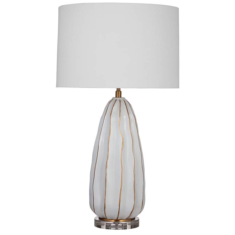 Image 1 Josephine 30 inch Modern Styled White Table Lamp