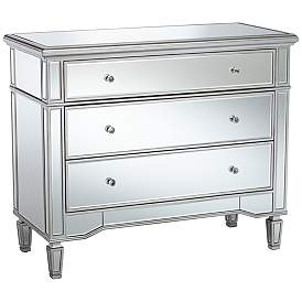 Image2 of Josephine 42" Wide 3-Drawer Mirrored Accent Chest