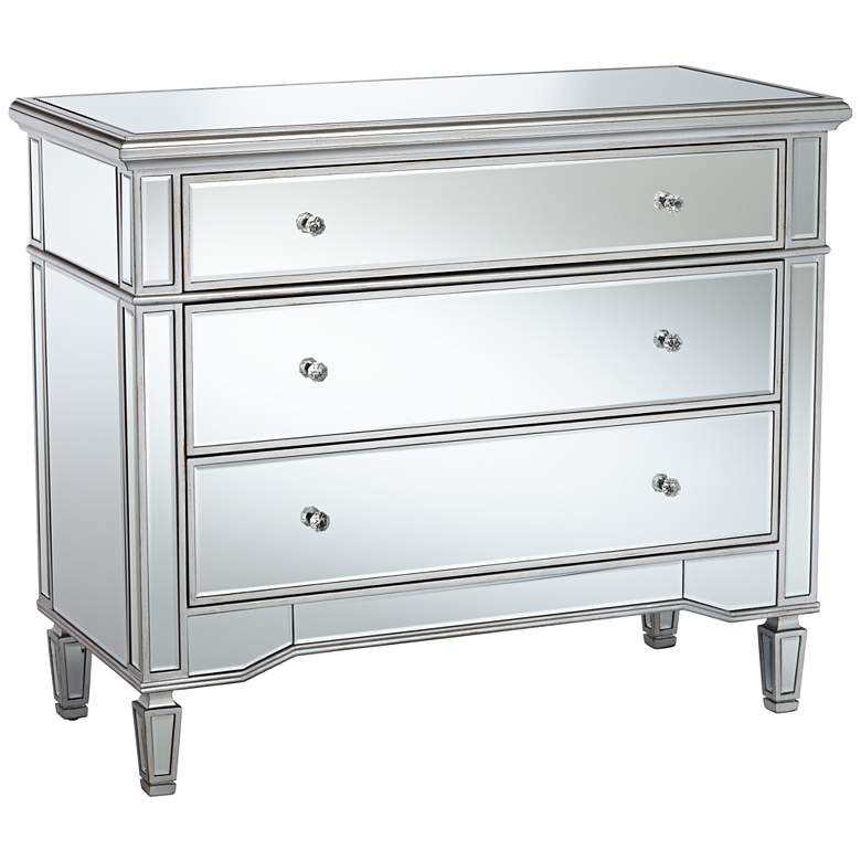 Image 2 Josephine 42 inch Wide 3-Drawer Mirrored Accent Chest